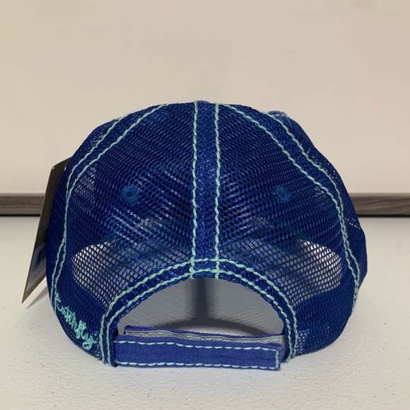 Catchfly Women's "Yippie Ki-Yay" Distressed Ponytail Baseball Hat/Cap-OS NWT - Picture 3 of 11